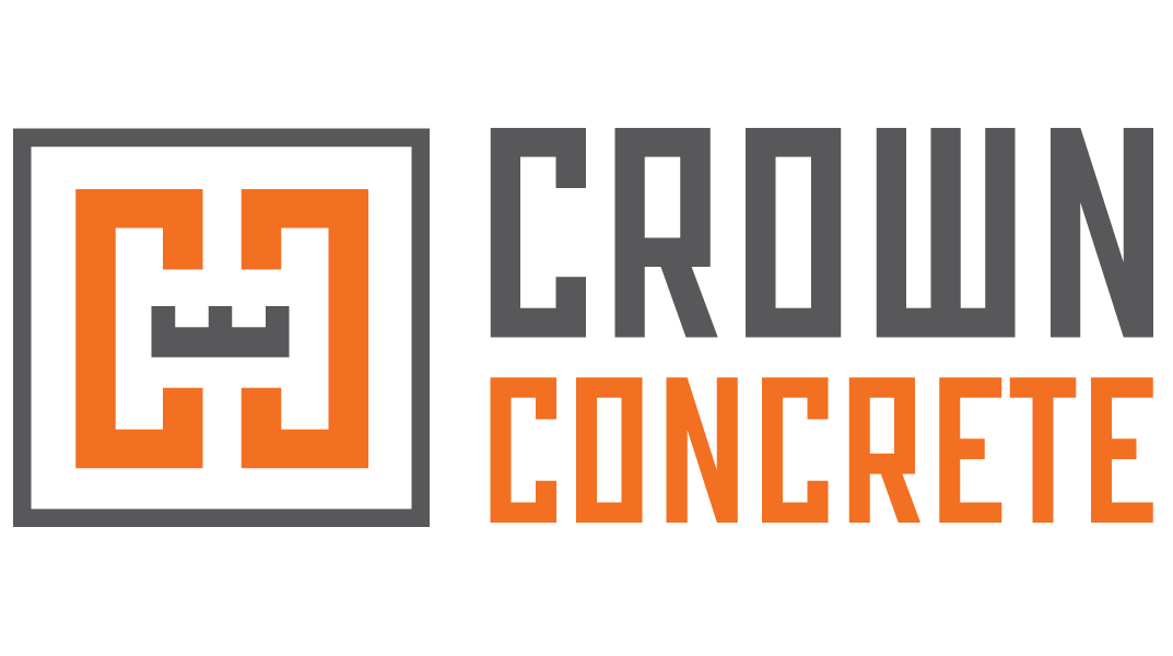 Crown Concrete main orange grey logo