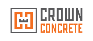 Crown Concrete main orange grey logo