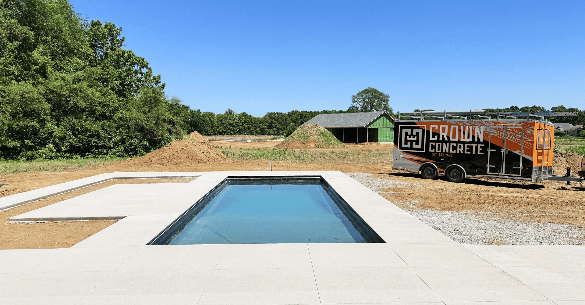 crown concrete pool deck